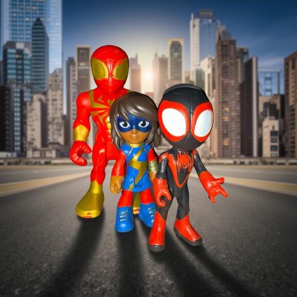 2021 Marvel Spidey & His Amazing Ms Marvel Miles Iron Spiderman Figures A9 - Picture 1 of 9